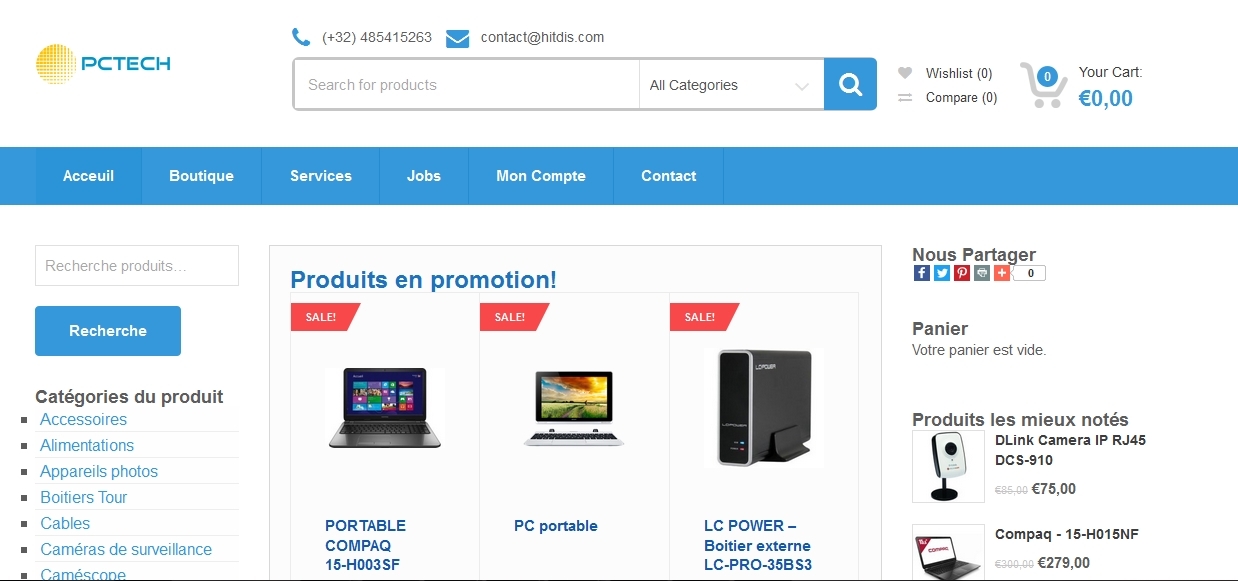 demo site E-commerce boutique multimedia